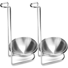 Spoon Rest Stainless Steel Vertical Saving Soup Ladle Holder or Hotpot Restaurant Buffet Fast Food Restaurant Kitchen Decor Tool