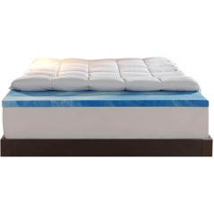 Sleep Innovations Double Layer Memory Foam Mattress Topper Queen Size Medium Support 2