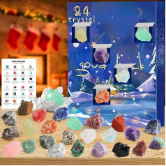Advent Calendar 2023 for Children Crystals, 24 Days Christmas Advent Calendar Countdown Surprises, Natural Gemstones the Best Gift for Boys, Girls and Geology Enthusiasts (#2)
