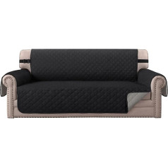 Luxury Quilted Sofa Protection Cover Water Resistant Furniture Cover, Durable & Dirt Resistant - 190cm x 53cm Stone Blue
