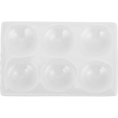VILLCASE 6 Well Culture Plate Ceramic Recesses Porcelain Spot Plate Porcelain Spotting Reaction Plate Experiment Plates for Laboratory Chemical Testing White
