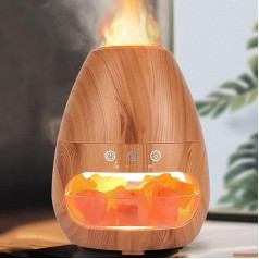 Aroma Diffuser for Essential Oils, Flame Effect, Room Fragrance Diffuser with Salt Lamp, Fragrance Oil Diffuser, Ultrasonic Aromatherapy Diffuser, Humidifier with Fragrance, 200 ml