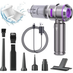 JanYoo Handheld Vacuum Cleaner, 16000PA Powerful 3-Speed Handheld Vacuum Cleaner Battery 6000 mAh, Mini Vacuum Cleaner with Brushless Motor, Wireless Car Vacuum Cleaner, USB Rechargeable for Home,