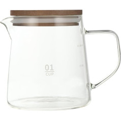 Warmhm 1 x Coffee Pot, Glass Jug, Coffee Carafe with Lid, Transparent Glass Cups, Transparent Tea Kettle, Tea Cup with Lid, Cappuccino Cups, Glass Teapots for Juice, Tea, Coffee
