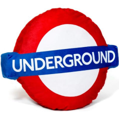 Officially Licensed London Underground Logo Cushion - Cute Soft Plush Toy for Kids and Collectors - Transport for London