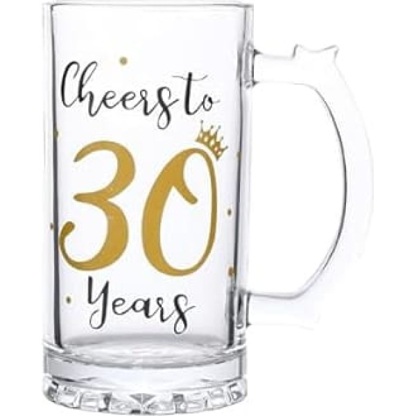 530 ml Glas-Bierglas zum 40. Geburtstag, Dekoration, Party, Hochzeitstag, Geschenk, Cheers to 40 Years