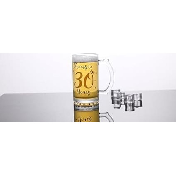 530 ml Glas-Bierglas zum 40. Geburtstag, Dekoration, Party, Hochzeitstag, Geschenk, Cheers to 40 Years