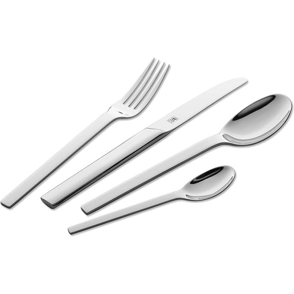 ZWILLING Minimal Cutlery Set 68 Pieces, for 12 People, 18/10 Stainless Steel/High-Quality Blade Stagl, Matted, Silver