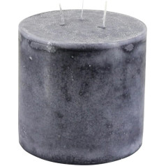 High Quality Multi-Wick Candle/Three-Wick Candle - Safe & Even Burning - Pillar Candle (Anthracite, Diameter 15 cm / Height 15 cm)