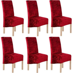 Stretch Crushed Velvet XL Chair Covers for Dining Room Chairs, 2/4/6 Pieces Chair Protector Protective Cover, Elastic Chair Protector, Seat Covers for Dining Room, Wedding, Banquet, Party Decoration