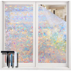 Volcanics Self-Adhesive, Decorative, Static-Cling Privacy Film, Anti-UV, 3D Window Glass Film