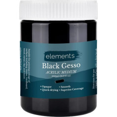 High Quality Black gesso Acrylic Medium 500ml Professional Surface Prep Paint Sticks Smooth to Surfaces High Coverage Liquid Primer Texture Gesso for Painting