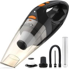 Handheld Cordless Vacuum Cleaner - Lightweight Car Vacuum Cleaner - with 12000pa Powerful Suction, Long Battery Life, LED Lights, Waterproof HEPA Filter - for Car, Stair, Sofa, Corner Cleaning