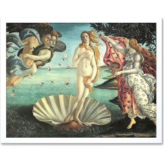 Wee Blue Coo Painting Sea Shell Goddess Birth Venus Botticelli Art Print Framed Poster Wall Decor Art Print Poster Wall Decor 12 x 16 Inches
