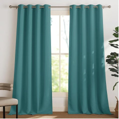 Pony dance Pack of 2 blackout curtains for living room, curtains with eyelets, blackout eyelet curtain, opaque window curtains, decorative curtains