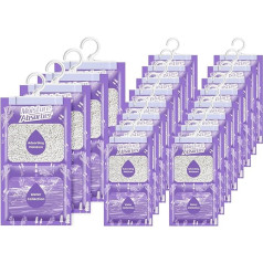 OMECO Hanging Dehumidification Bag, Moisture-proof Disposable Dry Bag, 20 x 230 g Dehumidification Granules with Lavender Fragrance, Suitable for Laundry Room, Wardrobe, Bookshelf, etc