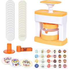 55 mm Button Maker Machine, Badge Making Kit Made of Durable Plastic, Interesting Pin Maker Machine, Button Maker Badge Machine for Personalised Badges, Mirrors, Brooch, Fridge Magnets