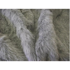 LUXURY Faux Fur Fabric Material ASH GREY