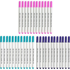 36 Water Erasable Fabric Markers, Disappearing Fabric Pens, Essential Tool for Clothing, Professional Quality, Creative Projects Textiles, (Multicolour 2, 36 Pieces)