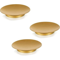 Candle Plate Holder, Candle Holder, Candle Tray - 11cm Round Iron Plate, Gold Candle Holder, Pillar Candles for Wedding, Party, Home, Table Decoration (K135-3)
