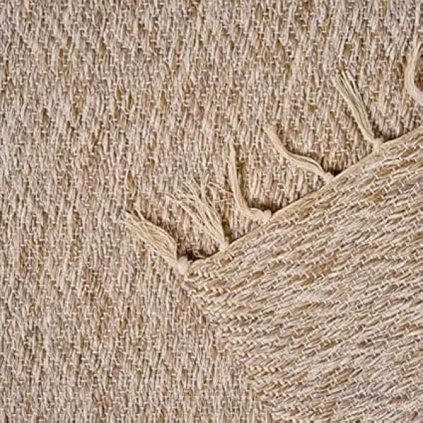 Jute Cotton Rug Outdoor Patio Living Room Rug Boho Rug Handmade Natural Fiber Soft Durable Machine Washable 140x200cm