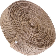 AKOOSY Webbing Wedding Decoration Ornaments Vases Hemp Cord Embellishments Wedding Deco Braided Fabric Macrame Decorative Ribbon Fabric Jute Ribbon Made of Hessian Brown