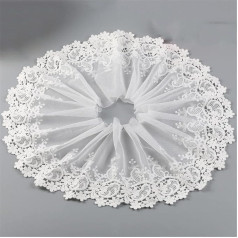 13 Yards hohles, handgefertigtes DIY-Rock-Zubehör, Spitzenbesatz, Netzgewebe, Milchseide, 19 cm