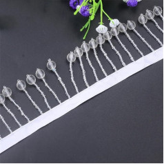 Niiyyjj 4.5cm Wide Tassel Fringe Trim Beaded Tassels Sew On Lace Ribbon Wedding Decoration Accessories 3 Feet