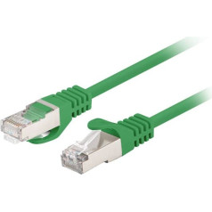 Patchcord cat.6 ftp 1m zaļš fluke pagājis 10-pack