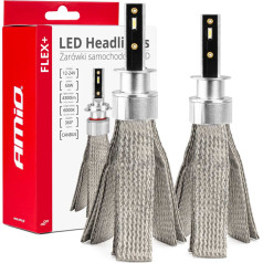 Led auto spuldzes flex+ h1 sērija 12v 24v 6000k canbus -03655
