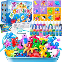 JOPSHEEN 20 Colours Magic Water Elf Toy Kit, DIY Aqua Fairy Gel Craft Set for Children, Creative Squishy Toy for Girls Boys, Water Gel for Children, Birthday Gift