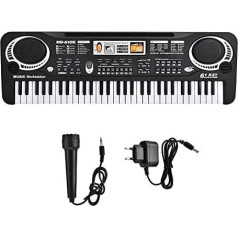 Kids Toy Multifunctional 61 Keys with Microphone Mini Piano Electric with 6 Demonstrations Suitable for Children