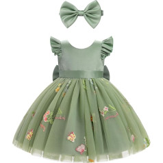 Odizli Christening Dress Baby Girl Summer Princess Tutu Tulle Dress + Headband Birthday Wedding Party Dresses