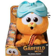 Animagic Baby Garfield, Interactive Soft Toy, for Children from 3 Years, Cuddly Garfield Hangover, Let Him Eat and Sleep, Sensory Experience