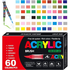Acrylfarben-Marker, Bastelkunst-Malstift, wasserfest, -Acryl-Marker-Set, 12 Farben, feine Spitze, für Holz, Steinmalerei, Stoff, Leinwand, Papier, Glas, Kunstprojekte