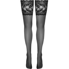 Cottelli Legwear Ladies Hold-Up Stockings Black 1