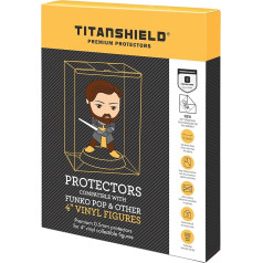 TitanShield 0.5 mm Pop Protectors Sleeve Case Compatible with Funko - 4 Inch Pop! Vinyl Figures (Pack of 100)