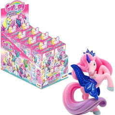 GALUPY Rainbow Unicorn 16er Pack - Einhorn Spielzeug zu Sammeln, Einhorn Figuren mit Glitzerflügeln & Swarovski Kristal