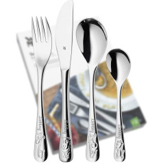 WMF Safari 4-Piece Children's Cutlery Set - Gift for Christening or Birthday - from 3+ Years - Polished Cromargan Stainless Steel - Dishwasher Safe - Customisable