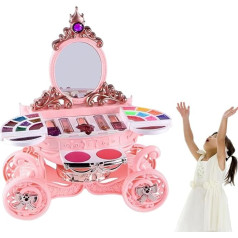 Children's Make-Up Toy, Children's Play Make-Up Toy, Girls Washable Make-Up Toy Kit, Portable Dead Beauty Set with Doll for Children, Teenagers, Granddaughter