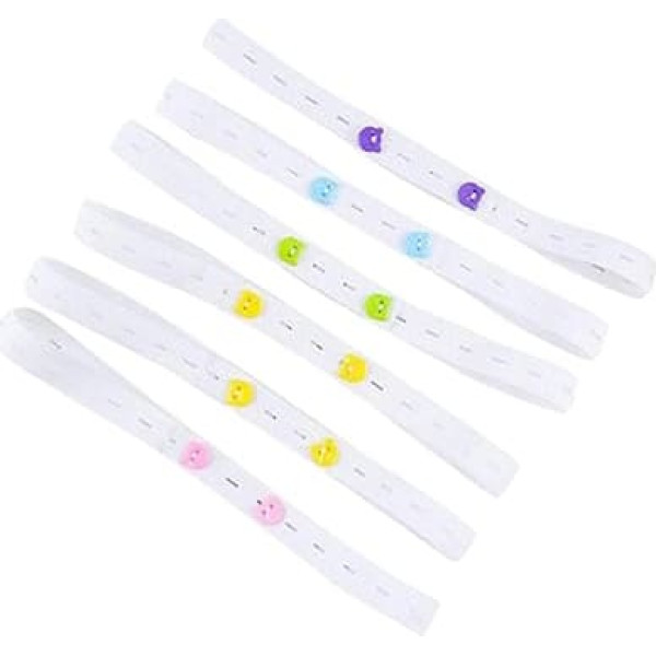 Pack of 20 Elastic Nappy Strips Nappy Closure Nappy Strap Adjustable Nappy Closure Strap Nappy Closure with Clip Fastening Strap for Safety Nappies White TOYANDONA