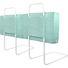 YUENFONG Bed Rail, Bed Guard, 50 cm, Fall Protection for Children, Height Adjustable, Children's Bed Rail for Bed, 5-Hole Adjustable Side Protection, Pack of 2, Green Lake