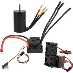RC Motor Combo Set, 1/8 RC Car 3660 3800KV Brushless Motor + 80A Brushless Regulator with Heatsink, Model Toy Accessories for Model Cars