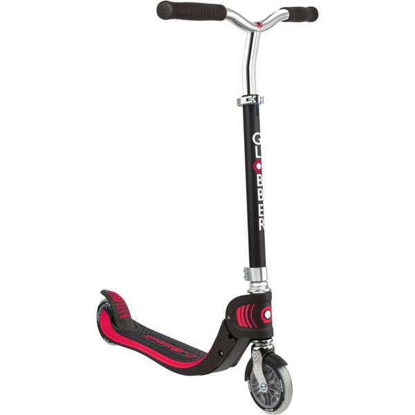 Globber - Flow Foldable 125 - Folding 2 Wheels Scooter for Kids Ages 5+ and Teenagers - Black