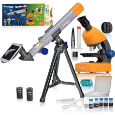 Bresser Junior Microscope 40x-640x with Transparency LED Light with Battery Operated