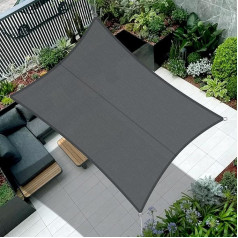 COOL AREA Awning, Waterproof, Rectangular, 4 x 5 m, Sun Protection, UV Protection, Wind Protection, Suitable for Outdoor Areas such as Garden and Balcony, Patio, Anthracite