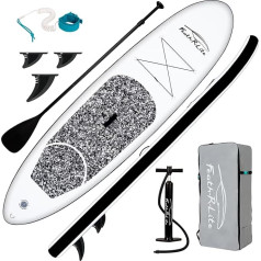 FunWater Inflatable Stand Up Paddle Board, Surfboard, SUP, with Complete Paddle Board Accessories, Adjustable Paddle, Pump, ISUP Travel Backpack, Lead, Waterproof Bag, Adult Paddle Board