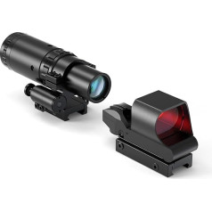 Feyachi M57 1.5X - 5X Red Dot Magnifier with RS-30 Red Dot Visor Combo Kit, Absolute Co-Witness