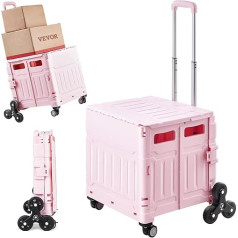 VEVOR Shopping Trolley, Foldable Aluminium Shopping Cart for Stair Climbing with 2 Wheels, Portable Stair Lift Chair, Ambulance, Shopping Trolley for Elderly, Disabled