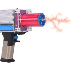 Handheld Tesla Coil, Solid State Tesla Bobbin Gun, Portable Artificial Flash Toy, Wireless and Rechargeable Arc Plasma Experiment, DIY Scientific Toy Model